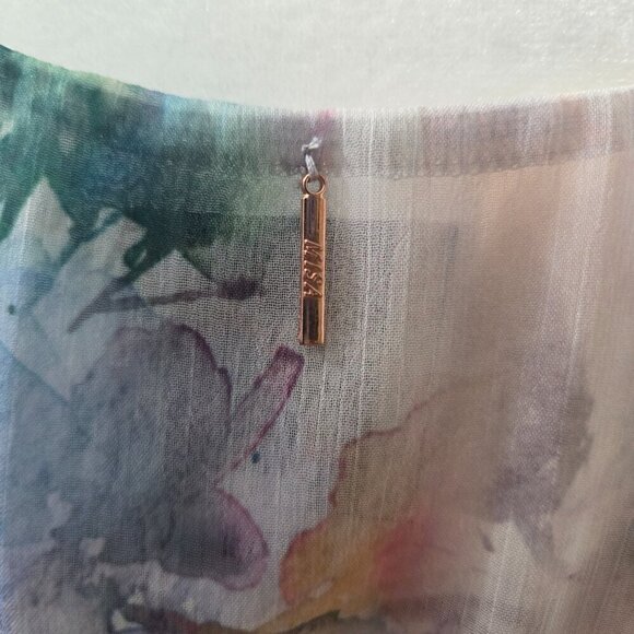 NEW Misa Los Angeles Floral Print Sheer Long Sleeve Blouse Size XS - Picture 6 of 10